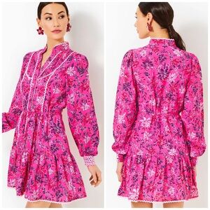 Lilly Pulitzer Arletta Dress 8 Passion Fruit Pink Giraffic Park NWT
